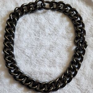 Men's Dark Silver Chain Necklace